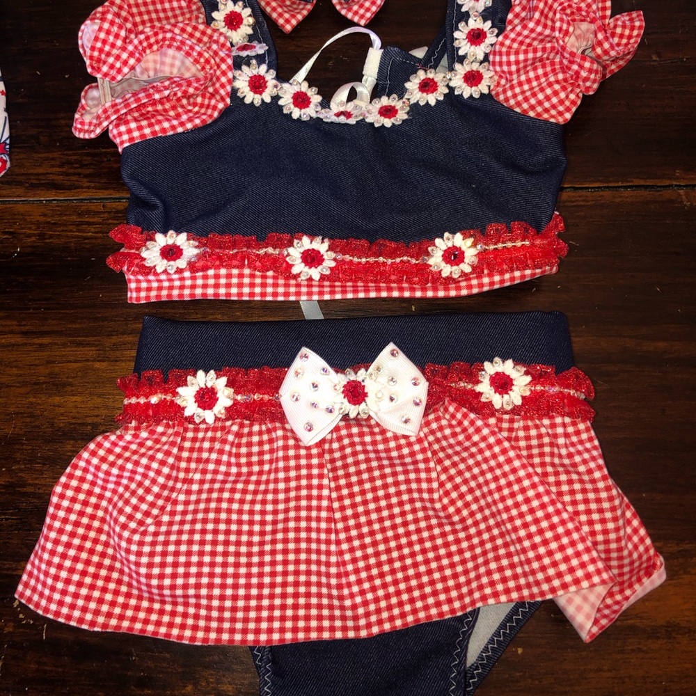 Girls pageant swim wear